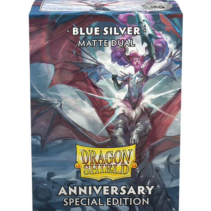 Arcane Tinmen Sleeves - 63x88mm - Dragon Shield - 100/pk - Dual Matte - Cobalt & Silver