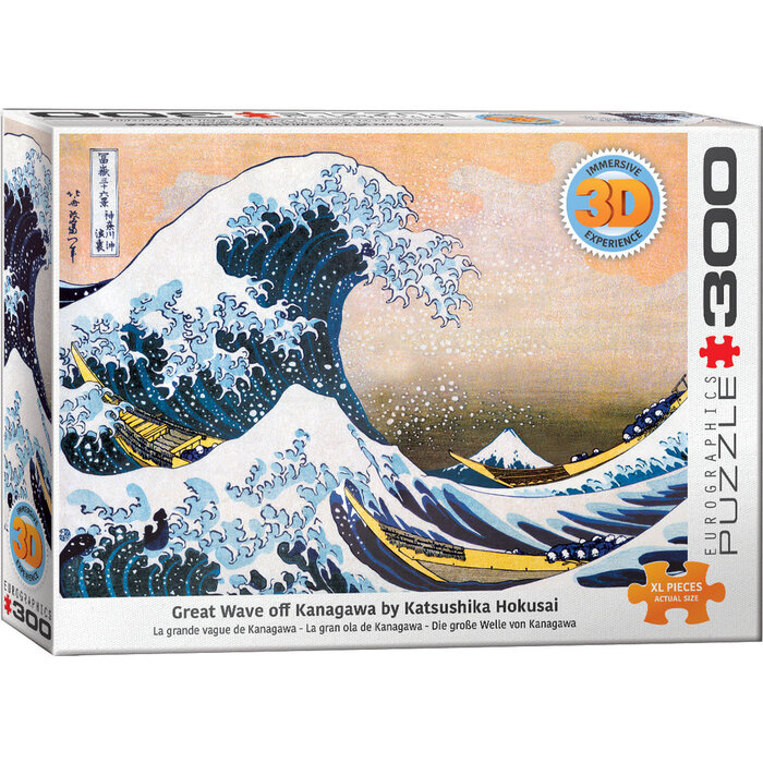 Eurographics 300 pcs - Great Wave of Kanagawa (3D Lenticular)
