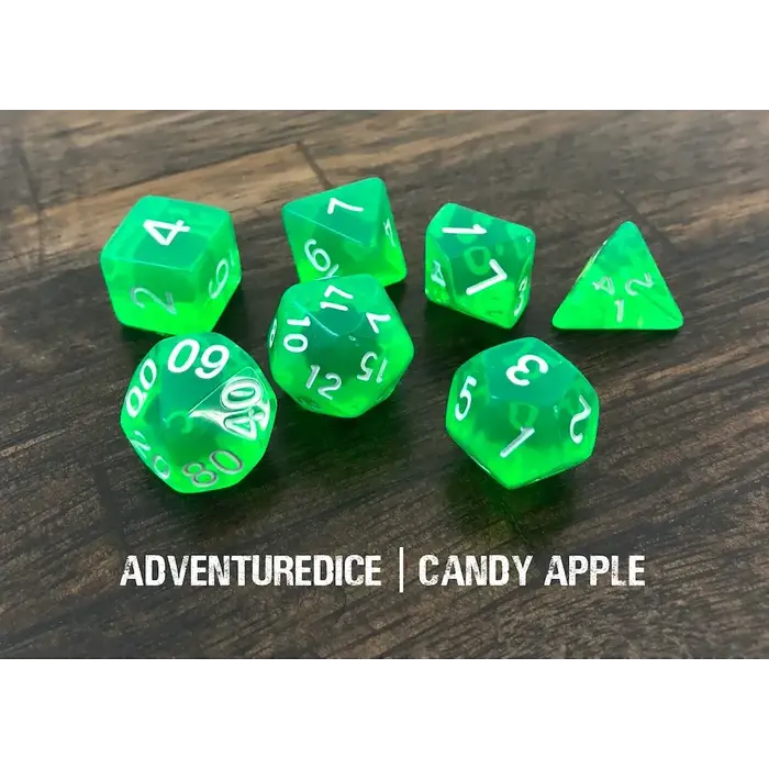 Adventure Dice 7-Piece RPG Dice Set: Food Themed