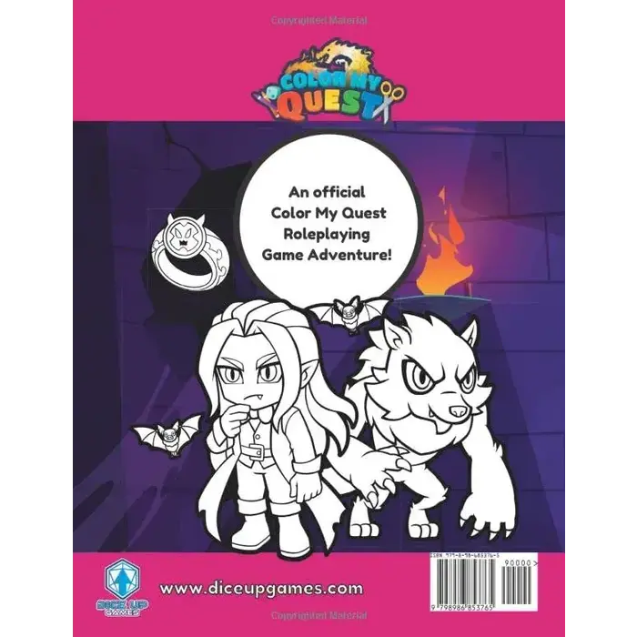 Dice Up Games Color My Quest: Into the Haunted Mansion Adventure Book