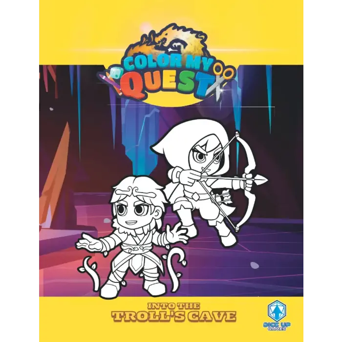 Dice Up Games Color My Quest: Into the Troll's Cave Adventure Book