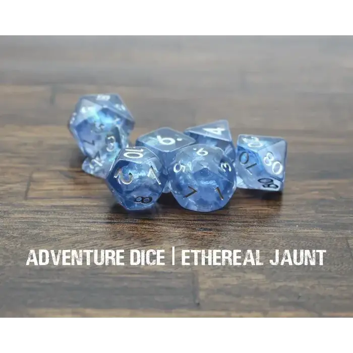 Adventure Dice 7-Piece RPG Dice Set: Sky Themed