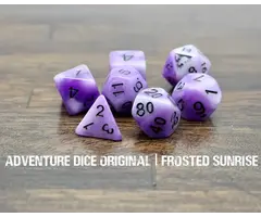 Adventure Dice 7-Piece RPG Dice Set: Sky Themed Frosted Sunrise