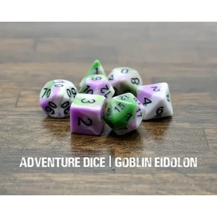 Adventure Dice 7-Piece RPG Dice Set: Creatures Goblin Eidolon