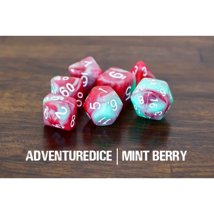 Adventure Dice 7-Piece RPG Dice Set: Fruit Themed