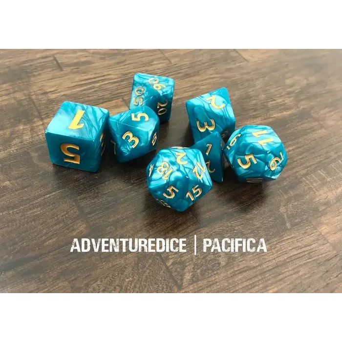 Adventure Dice 7-Piece RPG Dice Set: Large