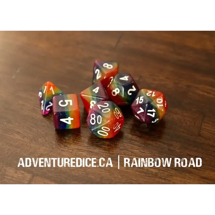 Adventure Dice 7-Piece RPG Dice Set: Pride