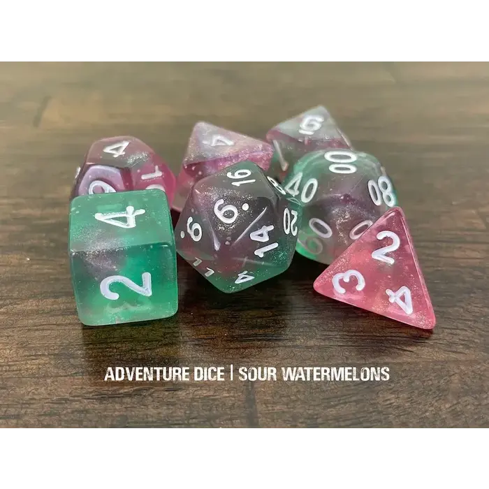 Adventure Dice 7-Piece RPG Dice Set: Fruit Themed