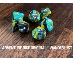 Adventure Dice 7-Piece RPG Dice Set: RPG Themed Wanderlust