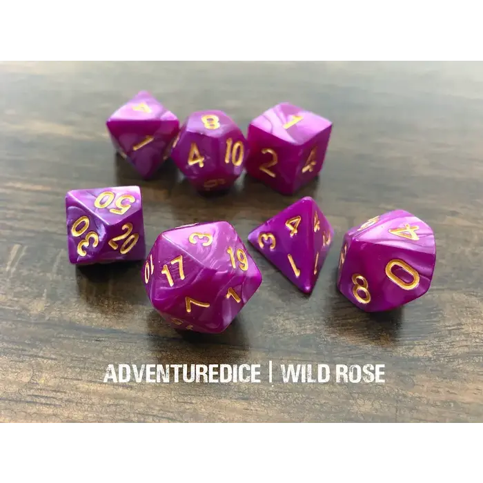 Adventure Dice 7-Piece RPG Dice Set: Plants