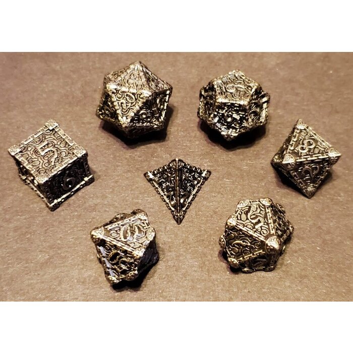 Fifteen4Two Ventures 7-Piece RPG Dice Set - Solid Metal