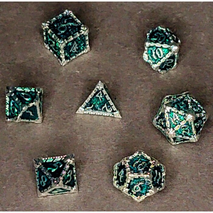 Fifteen4Two Ventures 7-Piece RPG Dice Set - Brillant Blood Dagger -