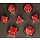 7-Piece RPG Dice Set - Brillant Blood Dagger -