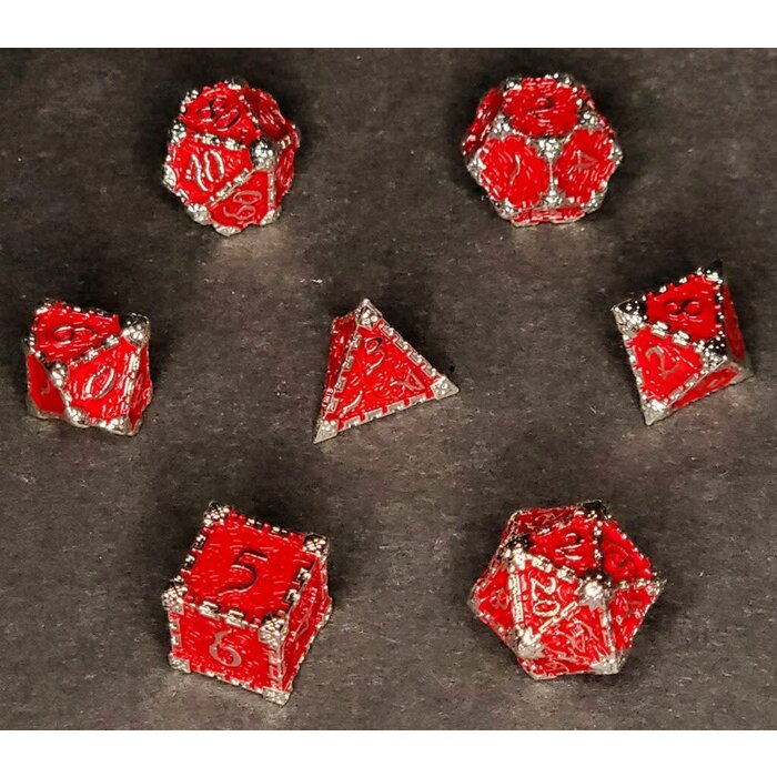 Fifteen4Two Ventures 7-Piece RPG Dice Set - Brillant Blood Dagger -