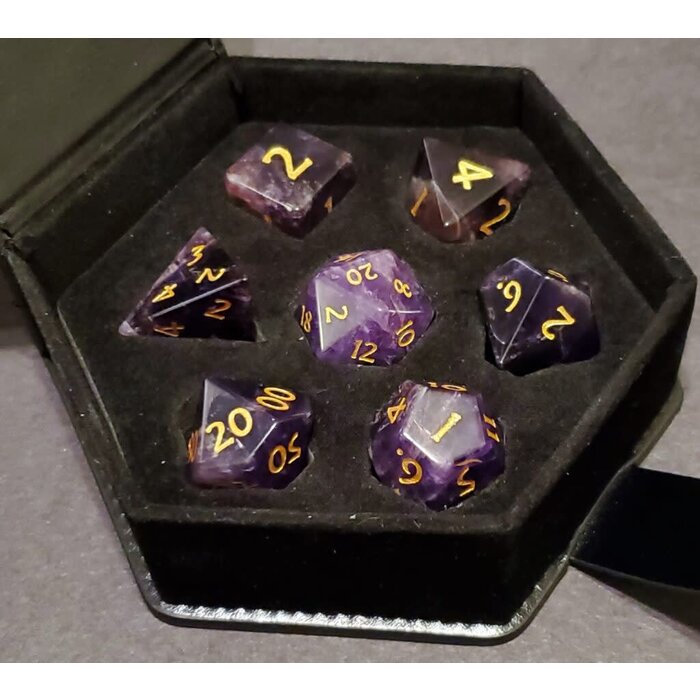 Fifteen4Two Ventures 7-Piece RPG Gemstone Dice Set: