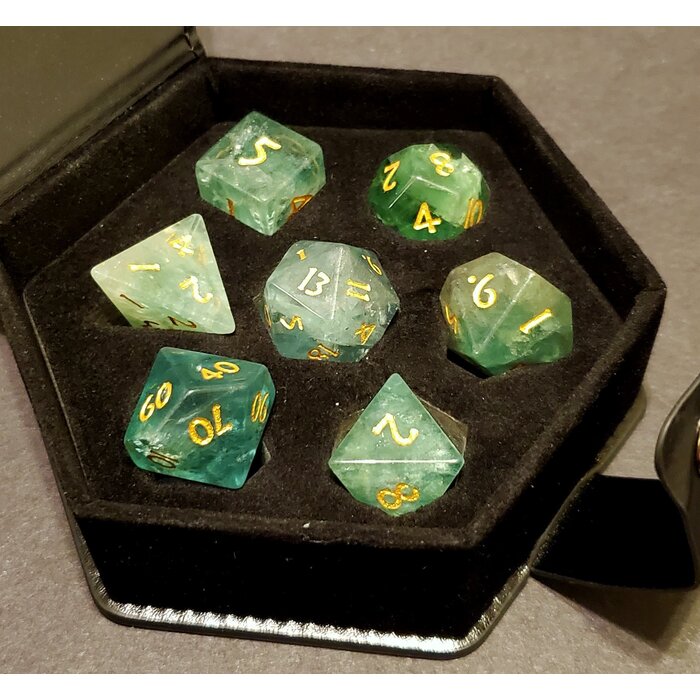Fifteen4Two Ventures 7-Piece RPG Gemstone Dice Set: