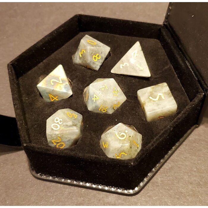 Fifteen4Two Ventures 7-Piece RPG Gemstone Dice Set: