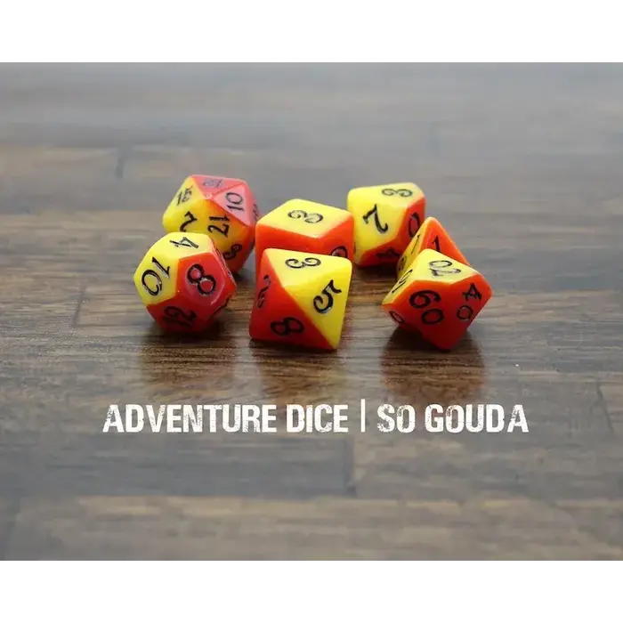 Adventure Dice 7-Piece RPG Dice Set: Food Themed