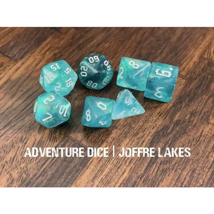 Adventure Dice 7-Piece RPG Dice Set: Water Themed