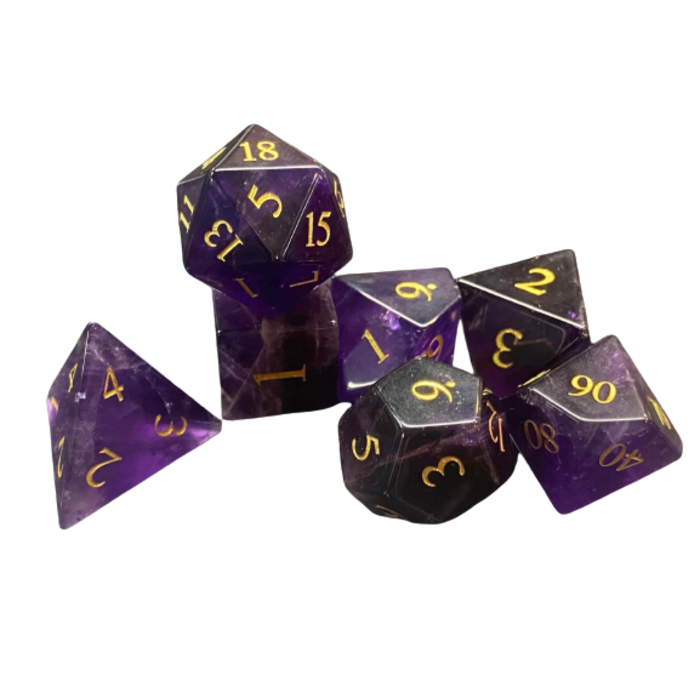 Little Dragon Dice 7-Piece RPG Dice Set: Gemstone -
