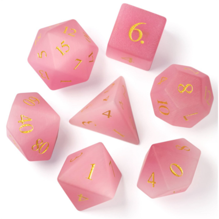 Little Dragon Dice 7-Piece RPG Dice Set: Frosted Cat's Eye -