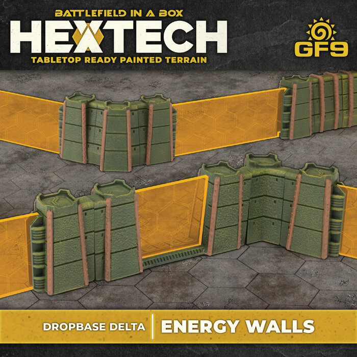 Gale Force Nine Battlefield in a Box: Hextech Dropbase Delta Energy Walls