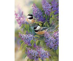 Cobble Hill Puzzles 1000 pcs - Chickadees and Lilacs