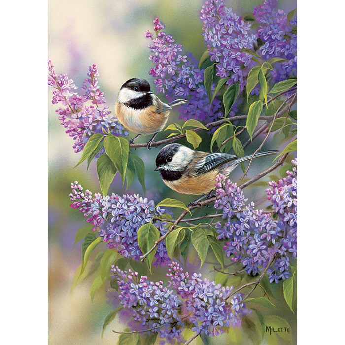 Cobble Hill Puzzles 1000 pcs - Chickadees and Lilacs