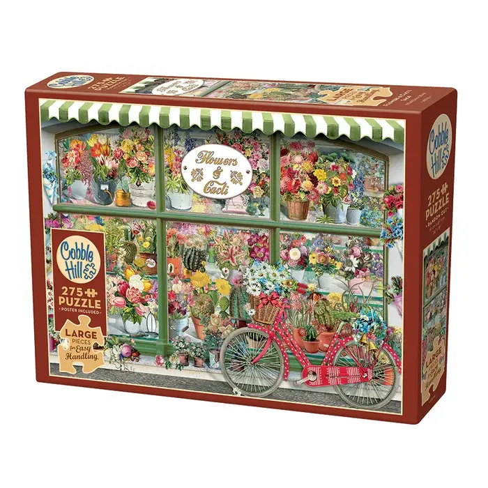 Cobble Hill Puzzles 275 pcs - Flowers and Cacti Shop (Easy Handling)