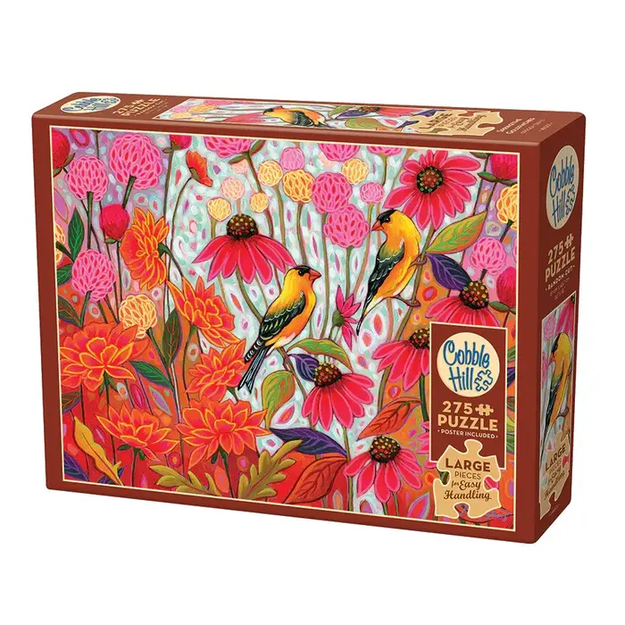 Cobble Hill Puzzles 275 pcs - Springtime Goldfinches (Easy Handling)