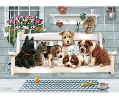 Cobble Hill Puzzles 350 pcs - Porch Pals (Family Puzzle)