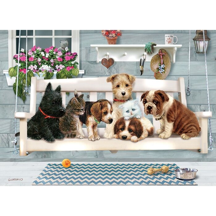 Cobble Hill Puzzles 350 pcs - Porch Pals (Family Puzzle)