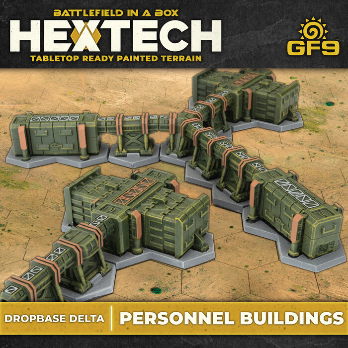 Gale Force Nine Battlefield in a Box: Hextech Dropbase Delta Personnel Buildings
