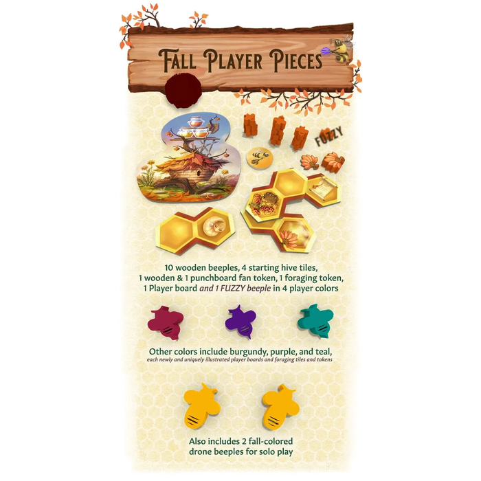 Elf Creek Games Honey Buzz: Fall Player Colour Pieces