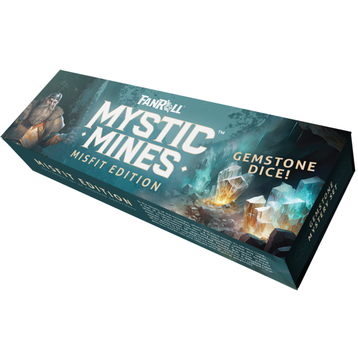 Fanroll Misfit Dice Mystery Box - Mystic Mines Gemstone 7-Piece RPG Set