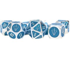 Fanroll Tales of the Valiant RPG: Metal Dice Set (Silver/Light Blue)