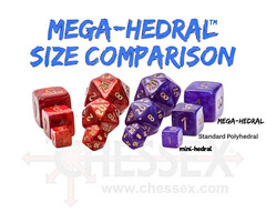 Chessex 7-Piece Mega-Hedral RPG Dice Set: