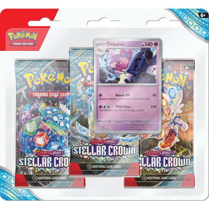 The Pokemon Company International Pokemon TCG - Scarlet & Violet Stellar Crown: 3-Pack Blister