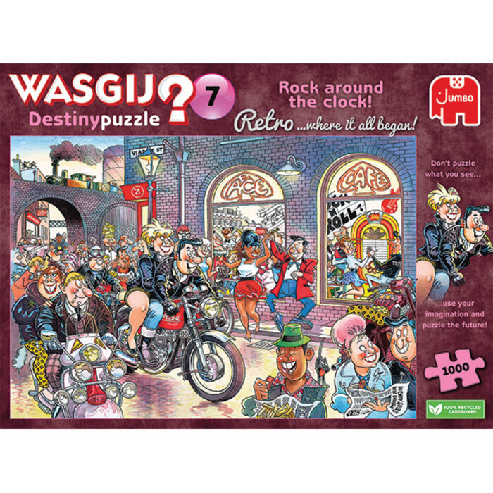 Jumbo Puzzles 1000 pcs - WASGIJ Retro Destiny: #7, Rock Around the Clock