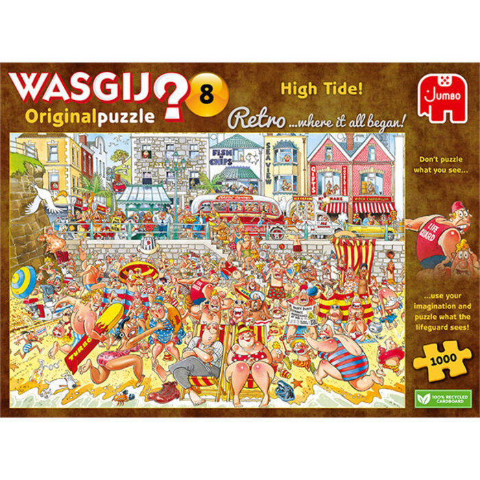 Jumbo Puzzles 1000 pcs - WASGIJ Retro Original: #8, High Tide!