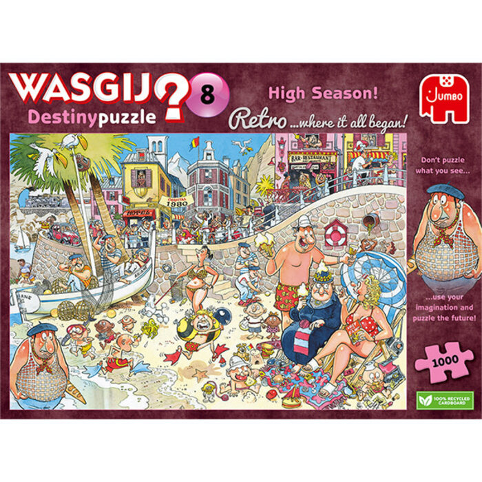 Jumbo Puzzles 1000 pcs - WASGIJ Retro Destiny: #8, High Season!