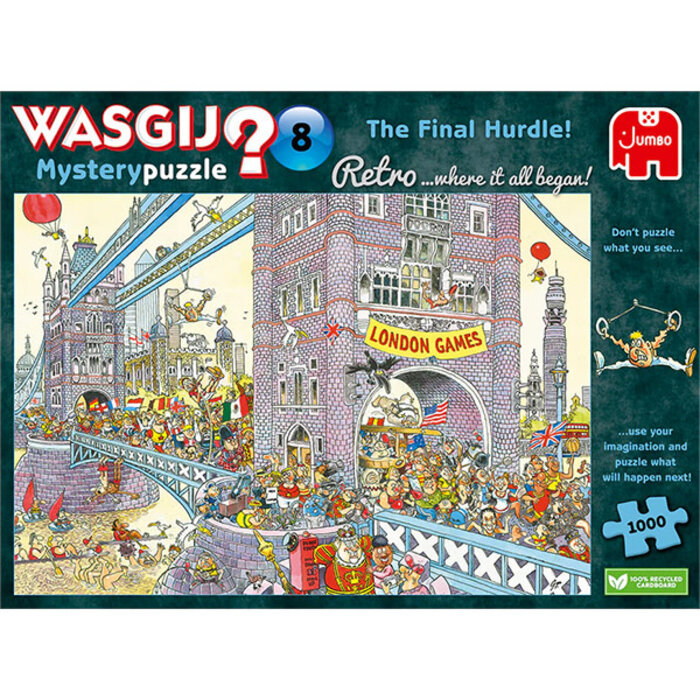 Jumbo Puzzles 1000 pcs - WASGIJ: Mystery Retro #8, The Final Hurdle!
