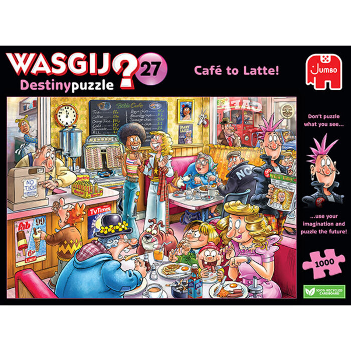 Jumbo Puzzles 1000 pcs - WASGIJ Destiny: #27, Cafe to Latte!