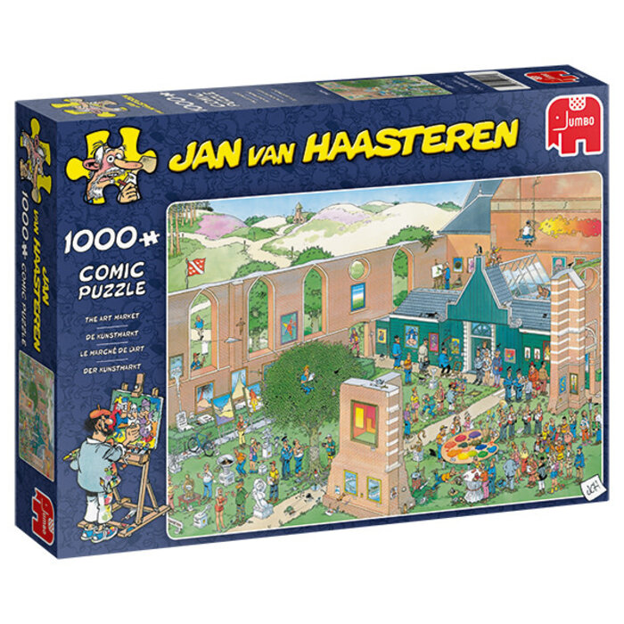 Jumbo Puzzles 1000 pcs - Jan van Haasteren: The Art Market