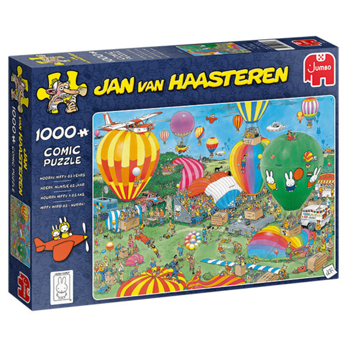 Jumbo Puzzles 1000 pcs - Jan van Haasteren: Hooray, Miffy 65 Years