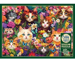 Cobble Hill Puzzles 1000 pcs - Blooming Whiskers (AI Assistance)