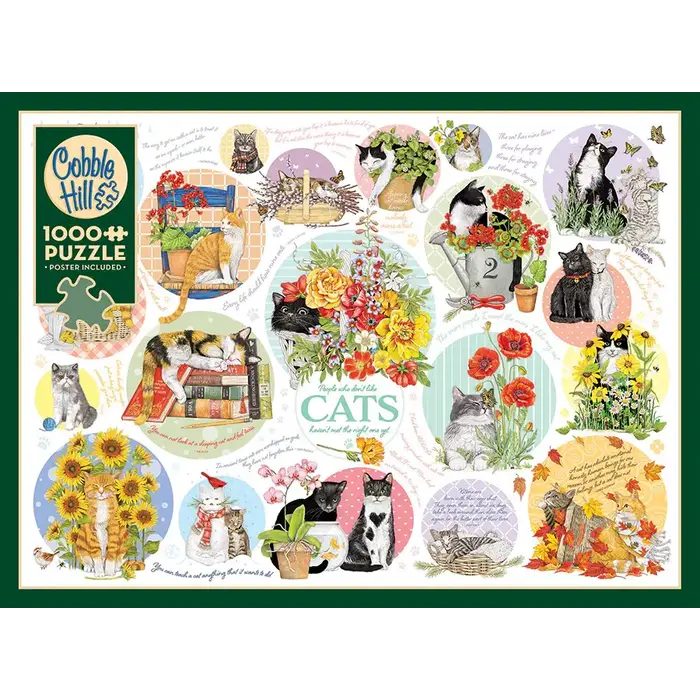 Cobble Hill Puzzles 1000 pcs - Cat Thoughts