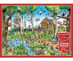 Cobble Hill Puzzles 1000 pcs - DoodleTown: Birdwatcher's Paradise