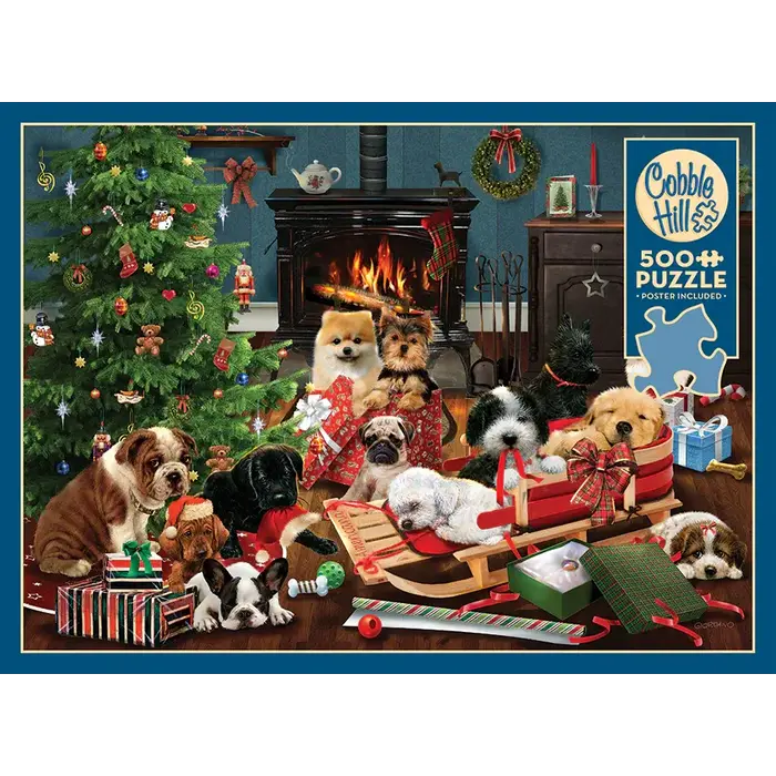 Cobble Hill Puzzles 500 pcs - Christmas Puppies