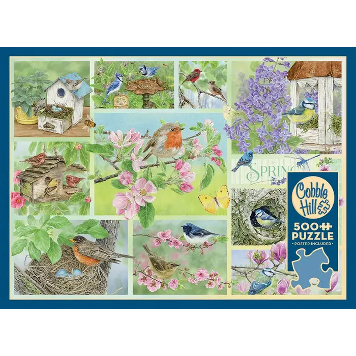 Cobble Hill Puzzles 500 pcs - Garden Birds in Spring